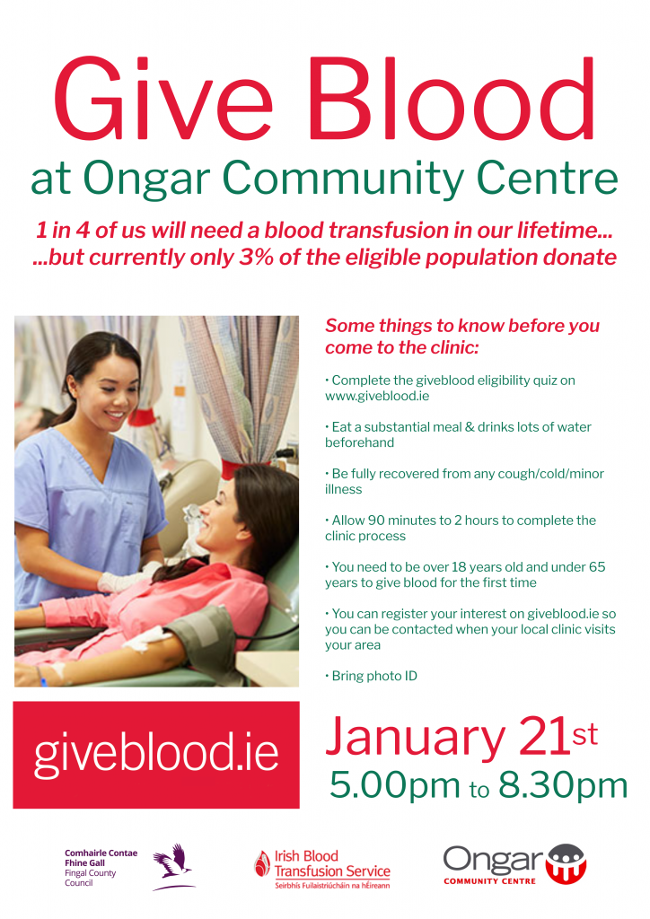 Irish Blood Transfusion Service | Ongar Community Centre